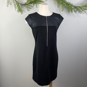 MICHAEL Michael Kors faux leather black zip front dress - sz 8